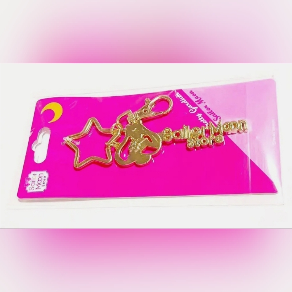 Sailor Moon Store Limited Stamp Card Novelty Logo Bag Charm Keychain from Japan